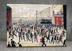 Buy L. S. Lowry Coming From The Match CANVAS PAINTING ART PRINT POSTER 1863 • 6.99£