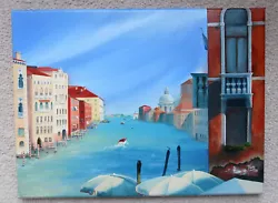Buy Grand Canal VENICE - Beautiful Detailed Oil On Canvas PAINTING • 18£