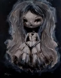 Buy Original Ghost Painting Corpse Bride Thayer Art OOAK Halloween Decor Not A Print • 33.62£
