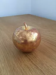 Buy 22 Carat Yellow Gold Hand Gilded French Apple Sculpture • 89.99£