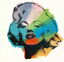 Buy Steve Kaufman  Marilyn - Rainbow  | Unique Painted Canvas 36x36  | Make An Offer • 3,354.78£
