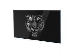Buy Acrylic Glass Image Mural Plexiglass Black And White Tiger 140x70 Cm • 145.39£