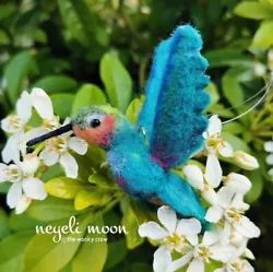 Buy Life-size Hummingbird Needle Felted Wool Hanging Sculpture By Neyeli OOAK • 25£