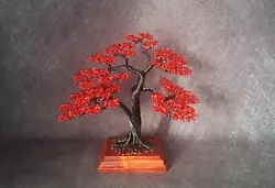 Buy Small Black And Red Wire Sculpture Bonsai Tree, Tree Of Life • 35£