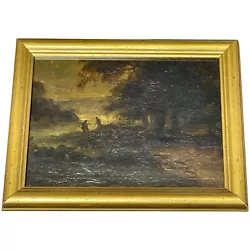 Buy 19th Century Scottish Oil Painting Fisherman Poachers Circle Horatio McCulloch • 2,000£