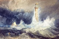 Buy Bell Rock Lighthouse Painting By Joseph Mallord William Turner Reproduction • 72.76£
