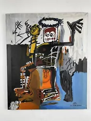 Buy Jean-Michel Basquiat (Handmade) Acrylic Painting On Canvas Signed & Stamped • 592.02£