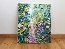Buy Summer Garden Impasto Oil Paintings On Canvas Original Summer Flowers Paintings • 194.05£