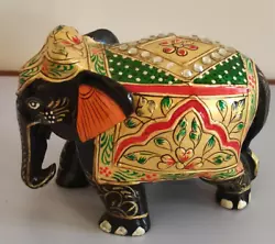 Buy Vintage Hand Crafted Decorative Engraved Elephant Idol Lucky Figure Statue • 21.81£