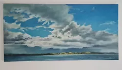 Buy Original Oil Painting, Seascape, Clouds, Mountains  50cm X100cm (19 ×39 ) • 320£