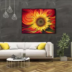 Buy Painting By Numbers Kit DIY Vortex Sunflower Hand Painted Canvas Oil Art Picture • 7.91£