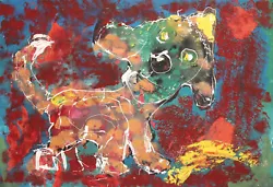 Buy Vintage Abstract Gouache Painting Dog • 122.49£