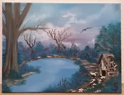 Buy Oil Painting 30x40 Cm, Wooden Hut On The Waldsee By Art Bob Ross • 72.07£