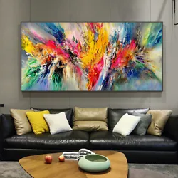 Buy Mintura Handpainted Abstract Oil Painting On Canvas Wall Art Pictures Home Decor • 30.32£
