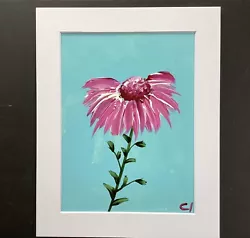 Buy Original Painting Flower In Mount 10 X 8 Ins Dorset Artist CHRISTINE INGRAM • 20£