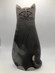 Buy Clay Cat Sculpture Artist Signed • 8.27£