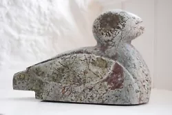 Buy Hand Carved Cornish Serpentine Duck Sculpture, Lizard Serpentine, Cornwall Made • 600£
