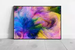 Buy Abstract Swirling Soft Flowing Paint Rainbow Colourful Contemporary Modern Wall • 6.43£
