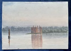 Buy Antique Watercolour Painting - Castle By The Water, George Chance C.1880 • 7£
