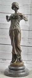 Buy Handmade Art Erotic Nymph Bronze Statue Figure Marble Sculpture Figurine Gift • 331.09£