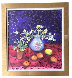 Buy Sparkly Still Life In Gold Frame Original Oil Painting • 100£