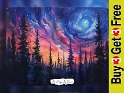 Buy Vibrant Sky Impasto Night Sky, Impasto Painting Print 5 X7  On Matte Paper • 4.99£