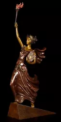 Buy ERTE Signed BRONZE Sculpture Statue Of LIBERTY FEARLESS & FREE Original LARGE • 5,048.59£