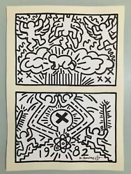 Buy Keith Haring Hand Signed. Watercolor Drawing. Pop Art. Handmade • 24.81£