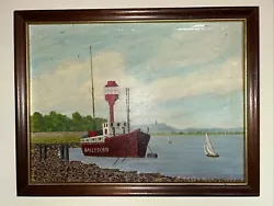 Buy BALLYDORN Boat Oil Painting Down Cruising Club Vintage Signed W.McCullough • 45£