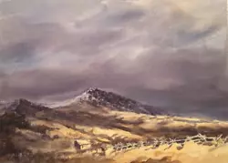 Buy Linn C 2010  Impressionist Mountain Rural Big Sky Landscape Watercolor Painting • 231.12£