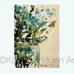 Buy ACEO ATC Original Watercolor Painting Floral Art Flowers • 12.42£