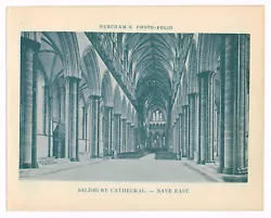 Buy Salisbury Cathedral Nave East Wiltshire Antique Print Picture 1900 BPF#1677 • 2.99£