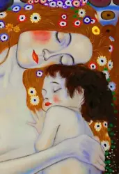 Buy Gustav Klimt Mother And Child Canvas Picture Poster Print Unframed D52 • 6.95£