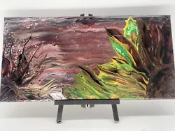 Buy Acrylic Pour Painting On Canvas By An Aspiring Local Artist, A.P.   12x24 • 99.22£