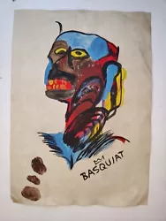 Buy Jean-Michel Basquiat Painting Drawing Vintage Sketch Paper Signed Stamped • 83£