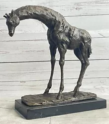 Buy African Graceful Giraffe Bronze Sculpture Figure Classic Artwork By Milo Deal • 449.62£