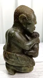 Buy African Shona Parent And Child Verdite Sculpture • 36.99£