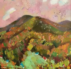 Buy Abstract Oil Painting Mountain Ukrainian Painter Canvas Framed Decor Original  • 444.93£