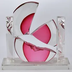 Buy Large Archimede Seguso Murano Art Glass Rotture Sculpture  Bordered Cleavage  • 3,159.68£