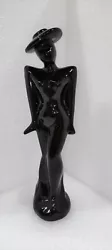 Buy Elegant Woman With A Hat Black Sculpture Glossy Figurine/Parisian 11  • 8.99£