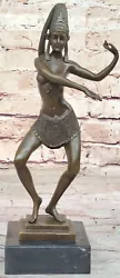 Buy Hot Cast Bronze Art Deco African Moroccan Nude Dancer Statue Sculpture Artworl • 292.69£