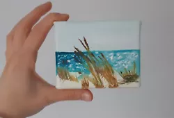 Buy Seascape Greek Island Oil Painting On Canvas - Mini Size - Unframed • 8£