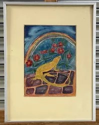Buy Original Watercolour By ‘Buttercup’ Garrad Titled Rainbow, Lizard & Cistus 1982 • 95£