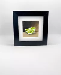 Buy Lime Slice Original Oil Painting-FRAMED Fruit Painting,kitchen Decor Citrus Art • 50£