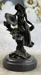 Buy Handcrafted Bronze Woman Girl Erotic Sculpture Closeout Art Marble Figure • 196.09£