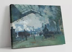 Buy Claude Monet, Arrival Of The Normandy Train -canvas Wall Art Painting Print • 14.99£