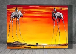 Buy Salvador Dali The Elephants CANVAS  PAINTING ART PRINT POSTER 1588 • 49£