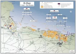 Buy D-DAY WWII 'D-Day – The Invasion Map' - Poster By Military Gallery • 15£