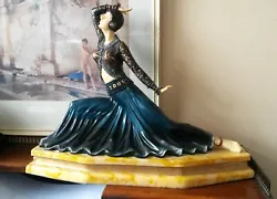 Buy Stunning Resin Art Deco Dancer Demetre Chiparus Style Sculpture Figurine • 160£