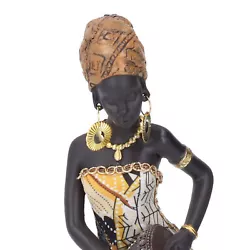 Buy African Statue Hand Crafted Lifelike Appearance Musician African Sta DTS UK • 40.69£
